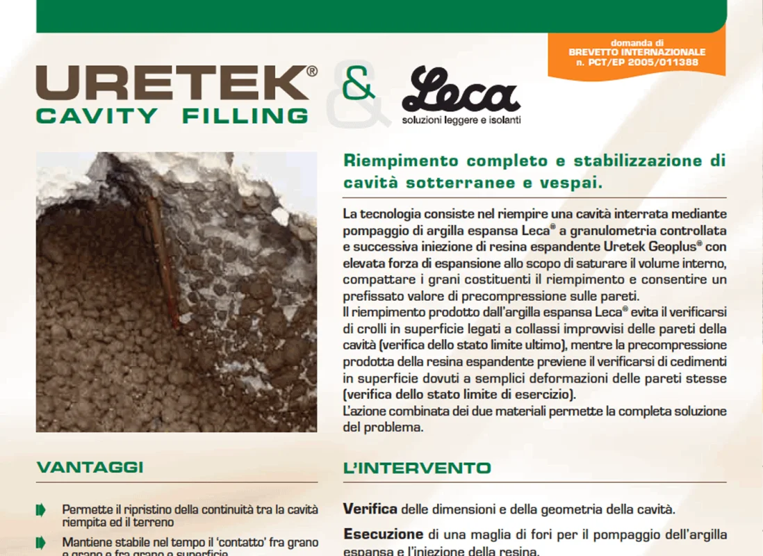 Brochure-cavity-filling