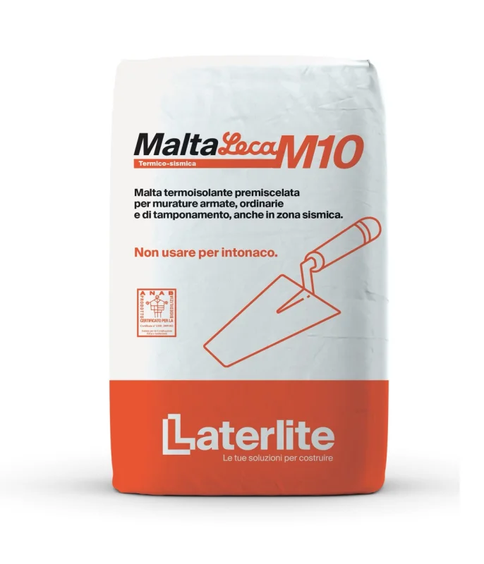 Malta Leca<sup>®</sup> M10: Malta per muratura isolante premiscelata