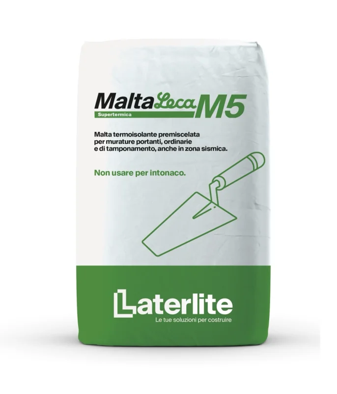 Malta Leca<sup>®</sup> M5: Malta per muratura isolante premiscelata