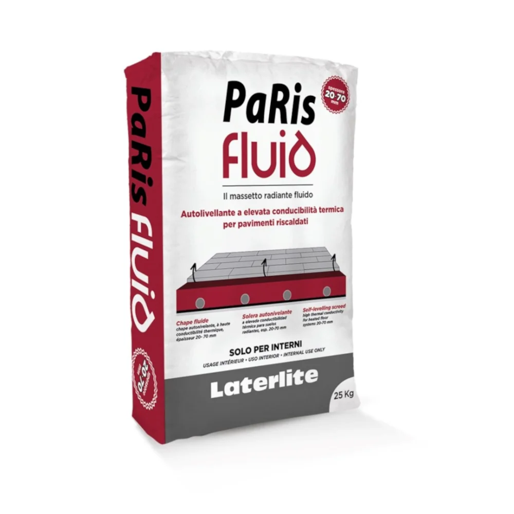 PaRis Fluid: massetto autolivellante per pavimenti riscaldati. 